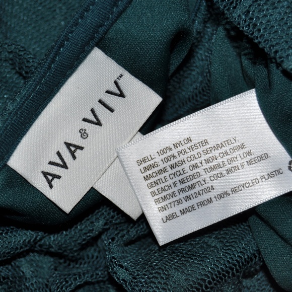 New AVA & VIV Country Green Mesh Blouson Top [D6] - Picture 7 of 8